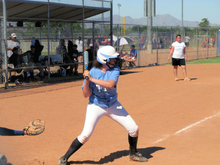 The mighty Taylor at bat