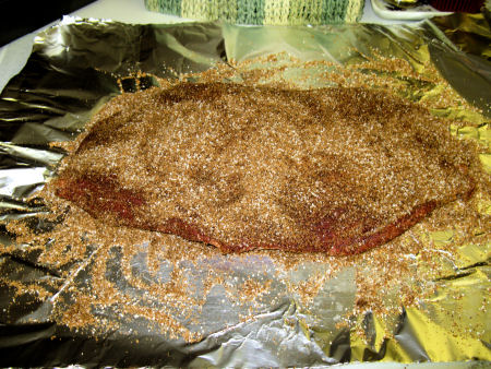 Brisket with dry rub