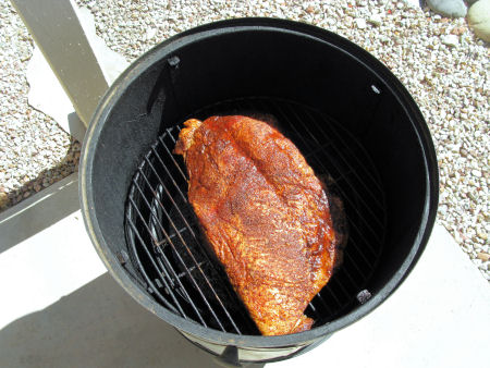 09-27-09_4a Bottom smoking rack, with beef brisket